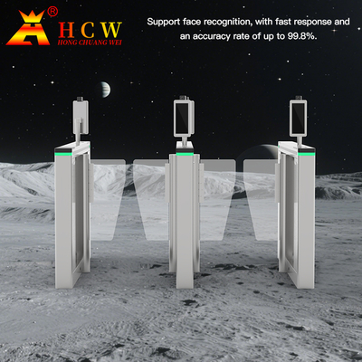 Bidirectional Pass Access Control Face Recognition Turnstile Gate Half Height