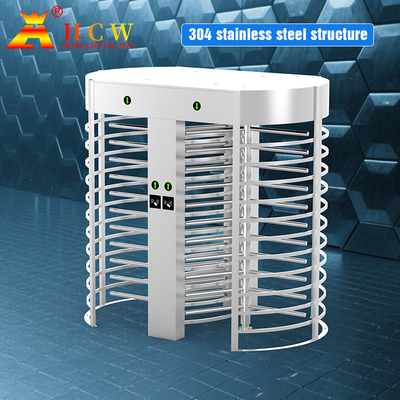 Double Magnetic Full Height Turnstile Gate Biometric Face Recognition RS485