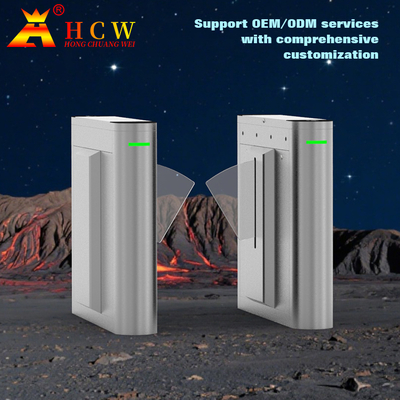 Heavy-Duty 304 Stainless Steel Cabinet Wing Gate, Supporting Card Swiping & QR Code Scanning, Suitable for Subway Stations