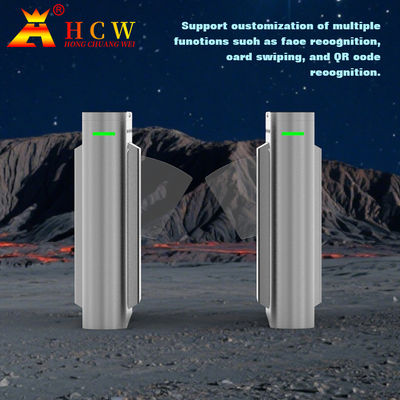 Heavy-Duty 304 Stainless Steel Cabinet Wing Gate, Supporting Card Swiping & QR Code Scanning, Suitable for Subway Stations