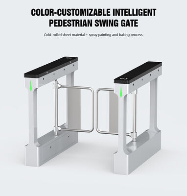 HCW Smart Biometric Swing Barrier Turnstile with 4 Million Cycle Lifespan and 25-30 People/Minute Throughput ISO 9001/CE Certified