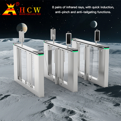 Bidirectional Pass Access Control Face Recognition Turnstile Gate Half Height