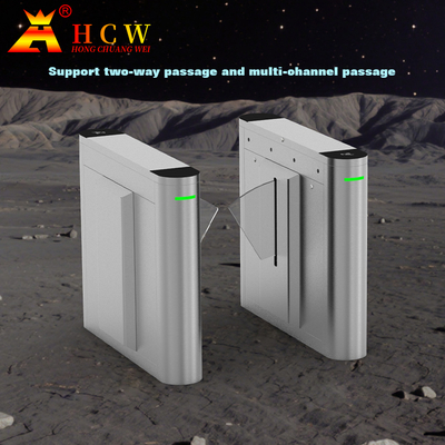 Heavy-Duty 304 Stainless Steel Cabinet Wing Gate, Supporting Card Swiping & QR Code Scanning, Suitable for Subway Stations
