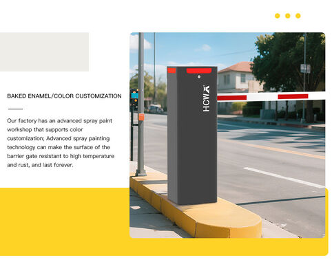 HCW ISO 9001/CE Certified Parking Barrier Gate with 340*340*1095mm Enclosure and Cold Rolled Steel Construction