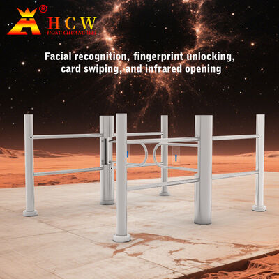 HCW Stainless Steel Swing Turnstile Gate with Adjustable Channel Width (600-1250mm) and 5 Million Cycle Lifespan for High Traffic Areas