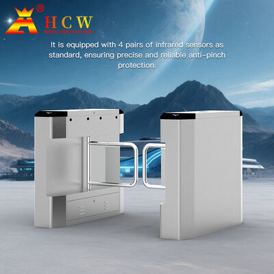 HCW CW426 Stainless Steel Swing Turnstile Gate with 600-1400mm Channel Width 1 Year Warranty and ISO 9001/CE Certification