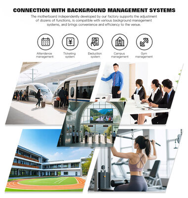 HCW Swing Barrier Turnstile Automatic Gate with 1600*120*980mm Chassis RS485/RS232 Interface and 130W Servo Motor